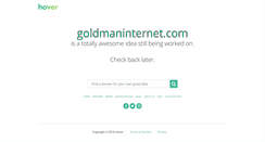 Desktop Screenshot of goldmaninternet.com